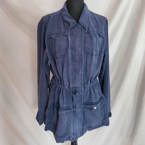 Blue Military Trench Coat